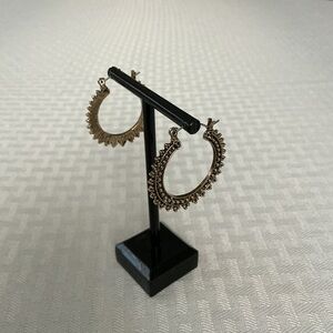 Hoop Antique Gold Tone Earrings